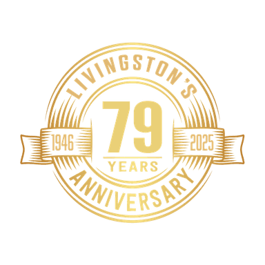 Livingston's 79th anniversary seal, 1946 to 2025